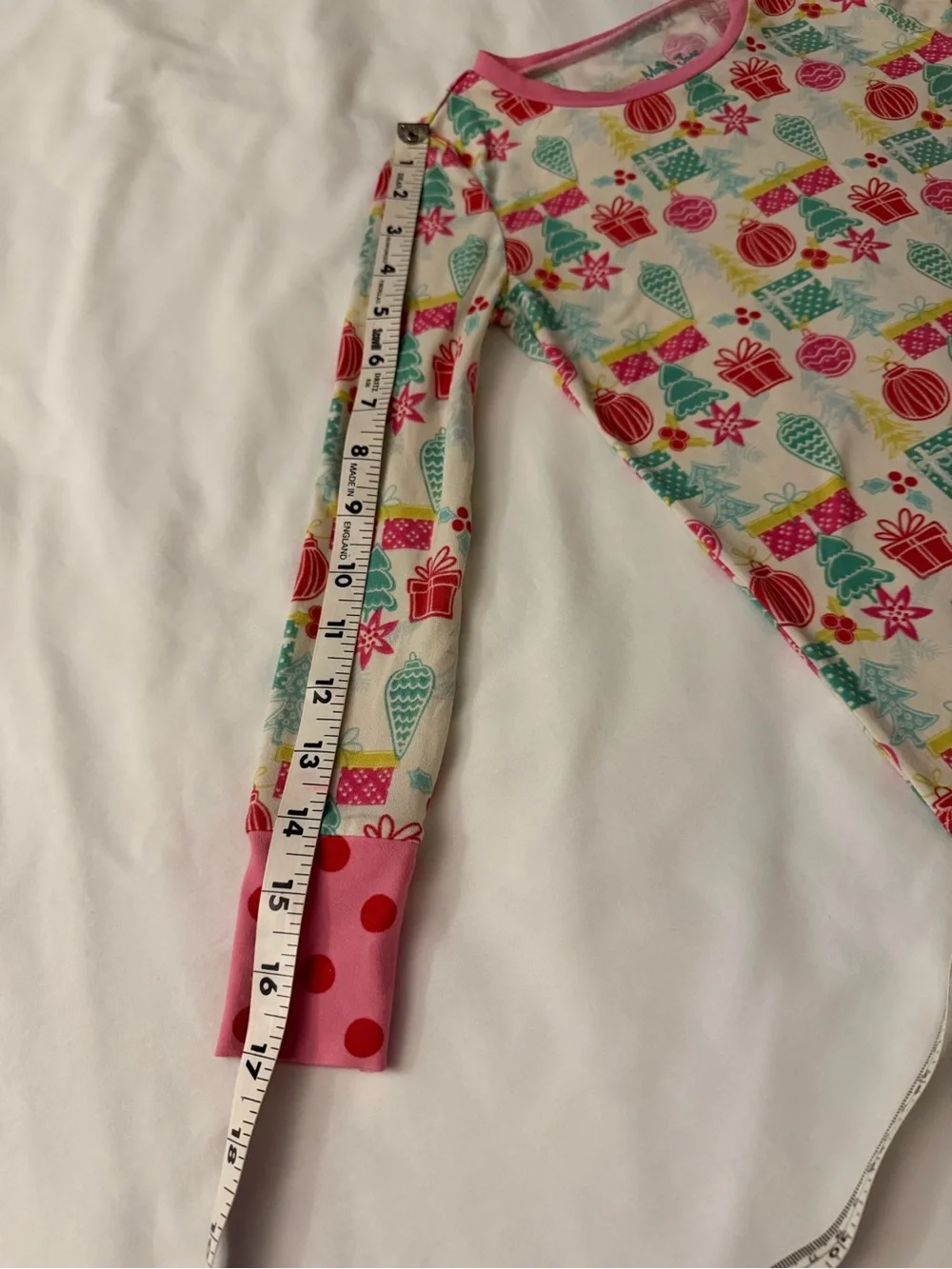 Matilda Jane Pink and Green Holiday Ornament Pajama Set